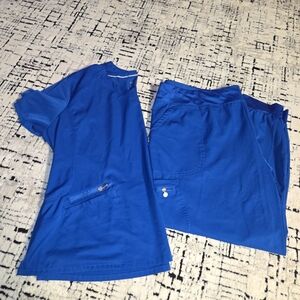 Womens Beyond Scrubs  Scrub set Blue size 3XL Jogger Style Bottoms
